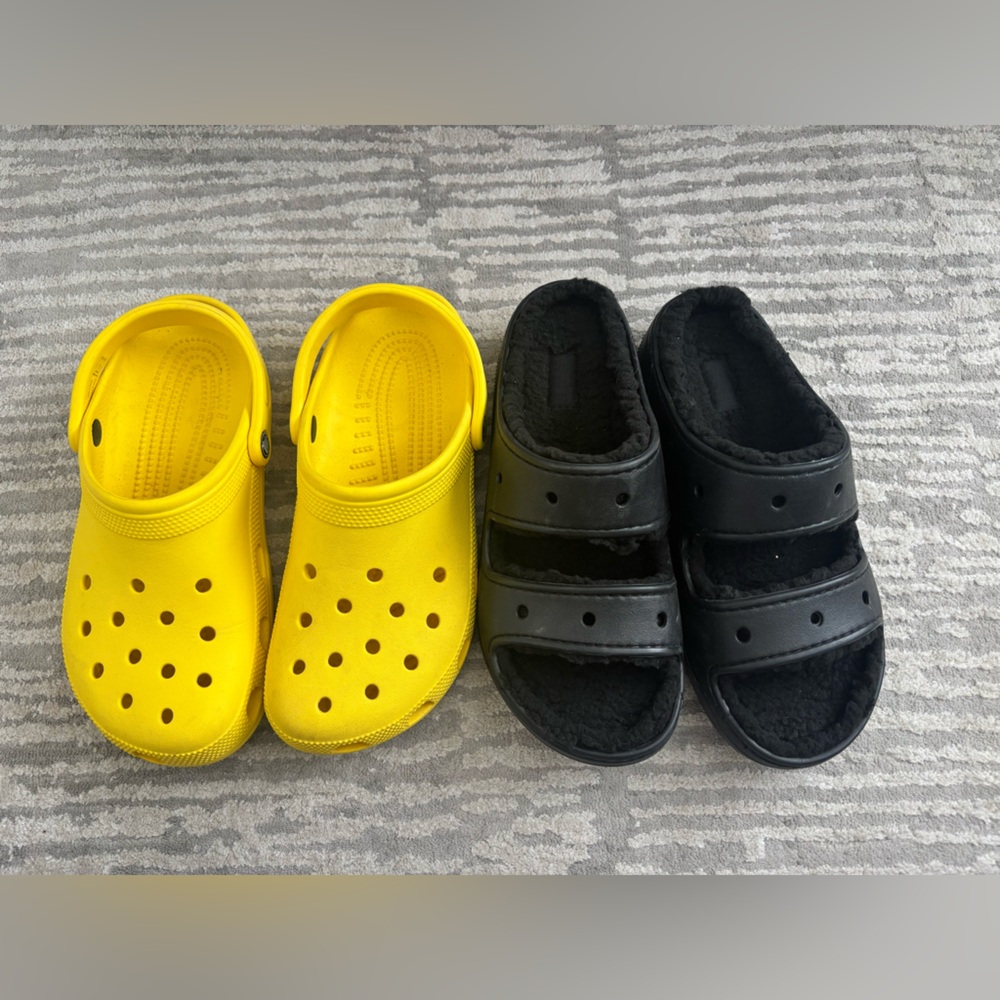 Two pair of Crocs